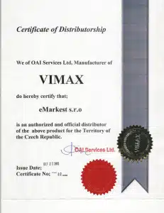 Vimax Pills - Certifikat